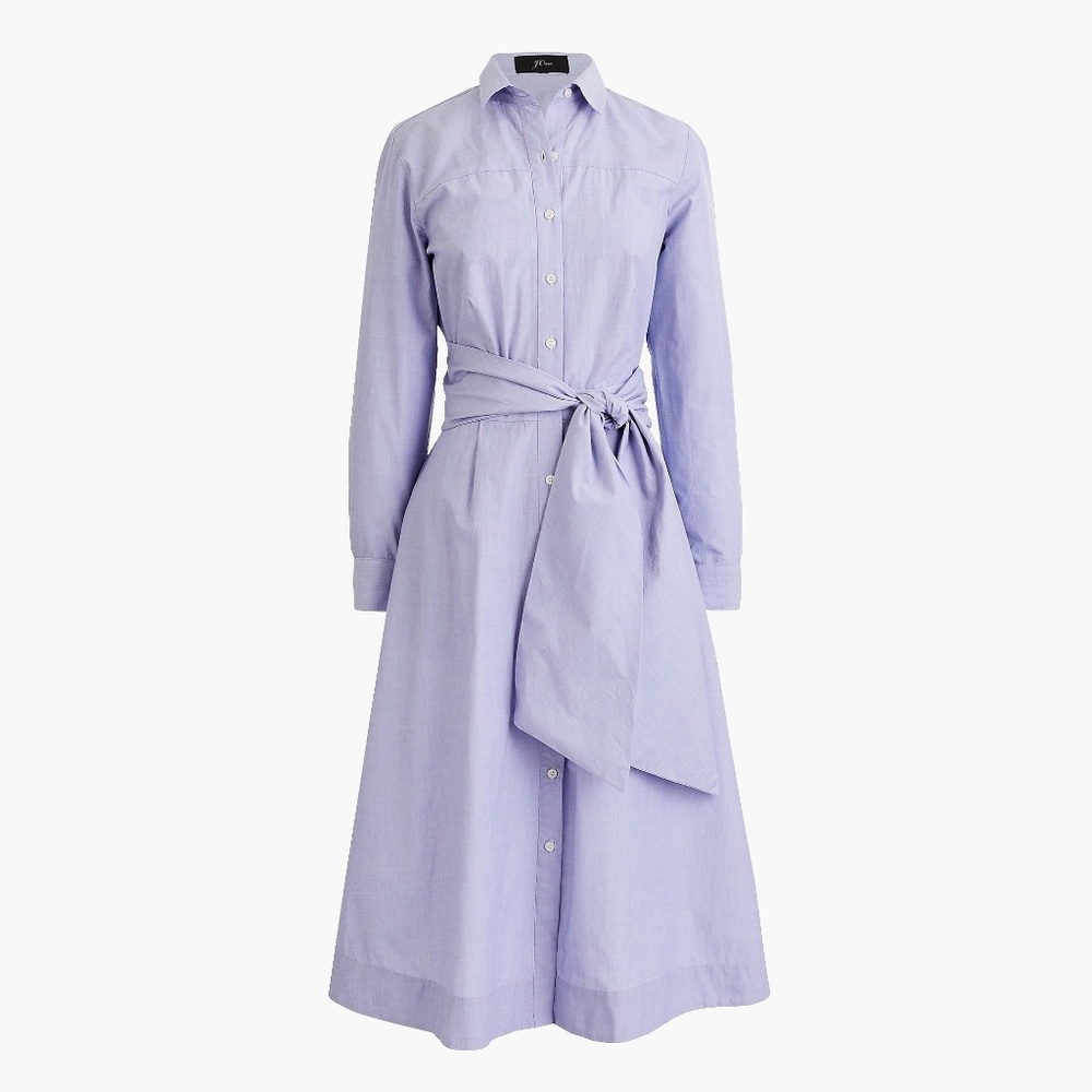 (nwt) JCrew Tie-waist Cotton Shirtdress